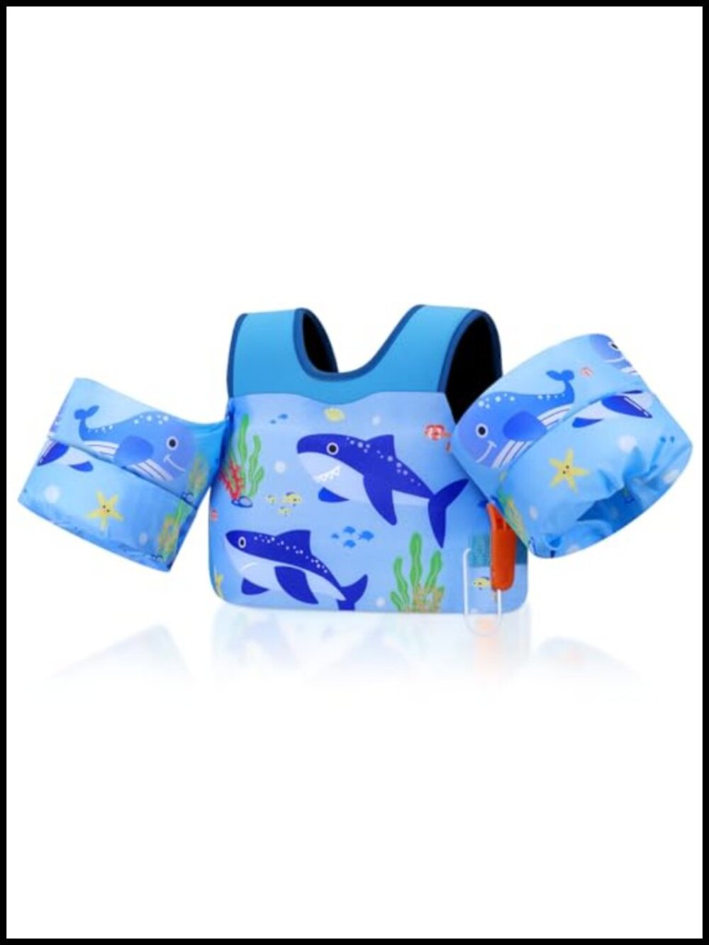 Toddler Swim Vest Nylon EPE Foam Arm Floaties Buckle Whistle